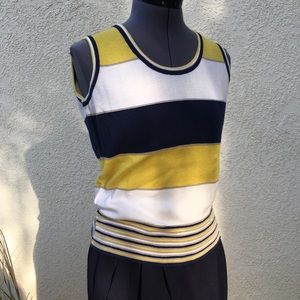 Striped knit LANVIN tank top